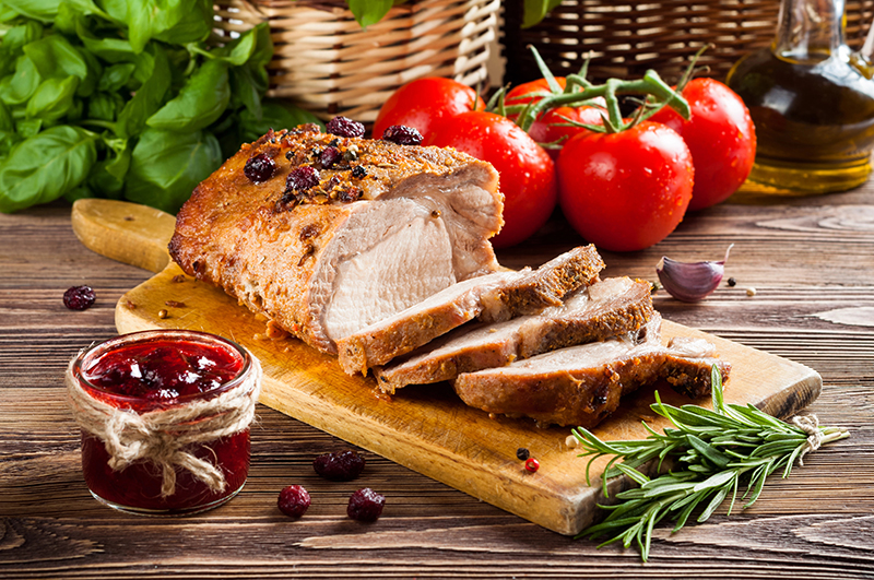 Sauteed Pork Loin (or Chicken Breasts)  with Wine and Grapes